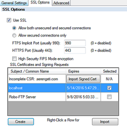 SSL Options